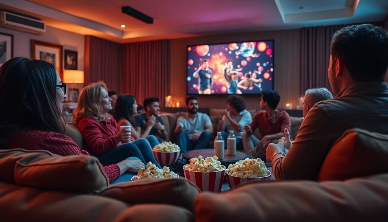 ดูหนังออนไลน์ฟรี ในบรรยากาศอบอุ่นพร้อมกลุ่มเพื่อนที่ดูภาพยนตร์