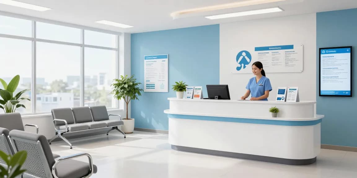 Health insurance for newlyweds consultation at a medical clinic.