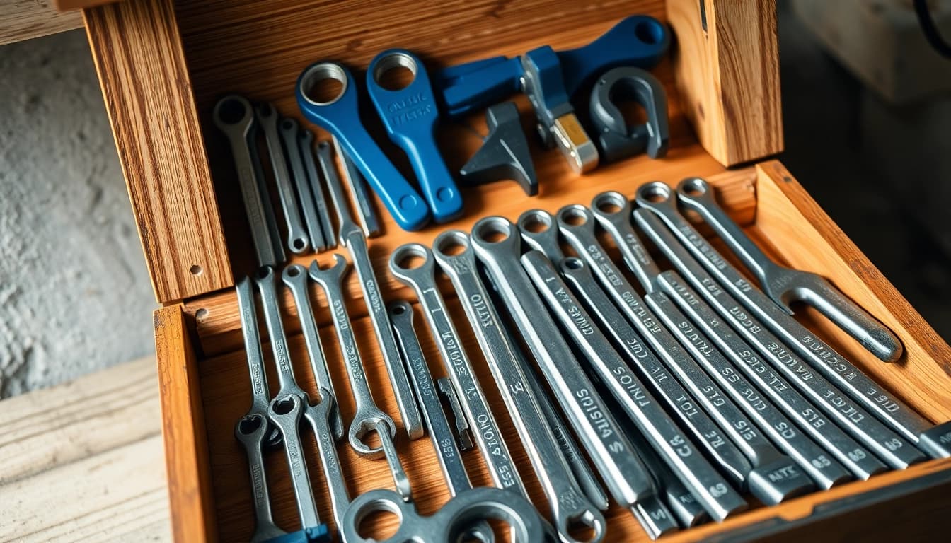 Discover durable allen keys in a professionally organized toolbox.