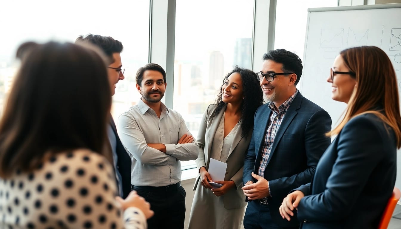 Enhancing efficiency with a business coaching service in an engaging office setting.