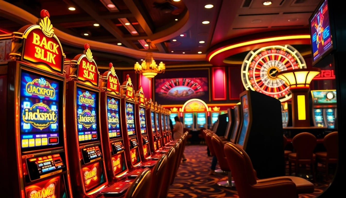 Rasakan pengalaman slot DEWANAGA89 yang menampilkan mesin slot mewah dan atmosfer kasino yang semarak.