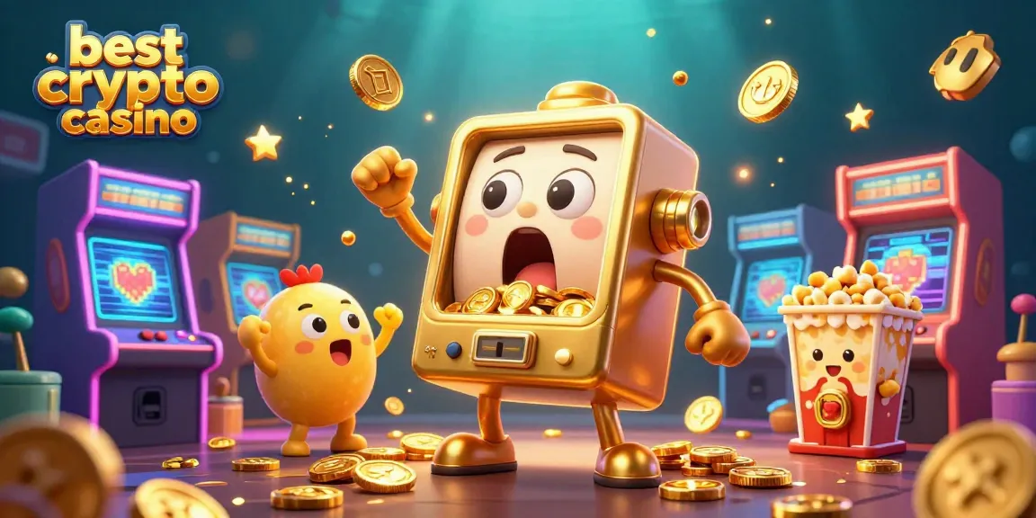 Jouez aux meilleures machines à sous dans un casino crypto animé et lumineux.