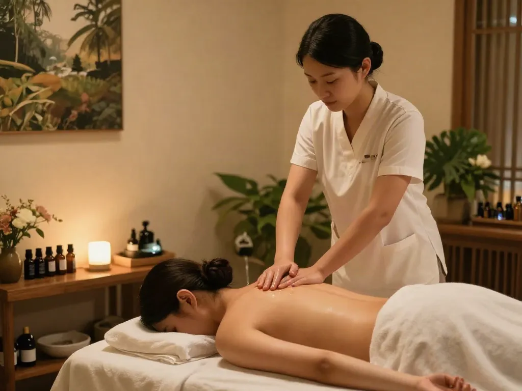 Experience the best 당산출장마사지 in a serene and inviting massage therapy room.
