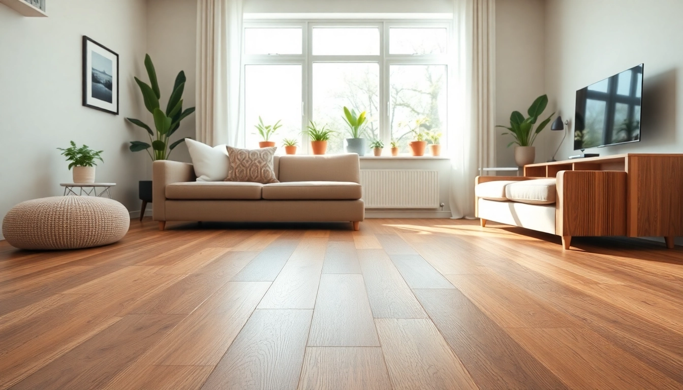 Transform your home with waterproof vinyl flooring, elegantly displayed in a stylish living room setting.