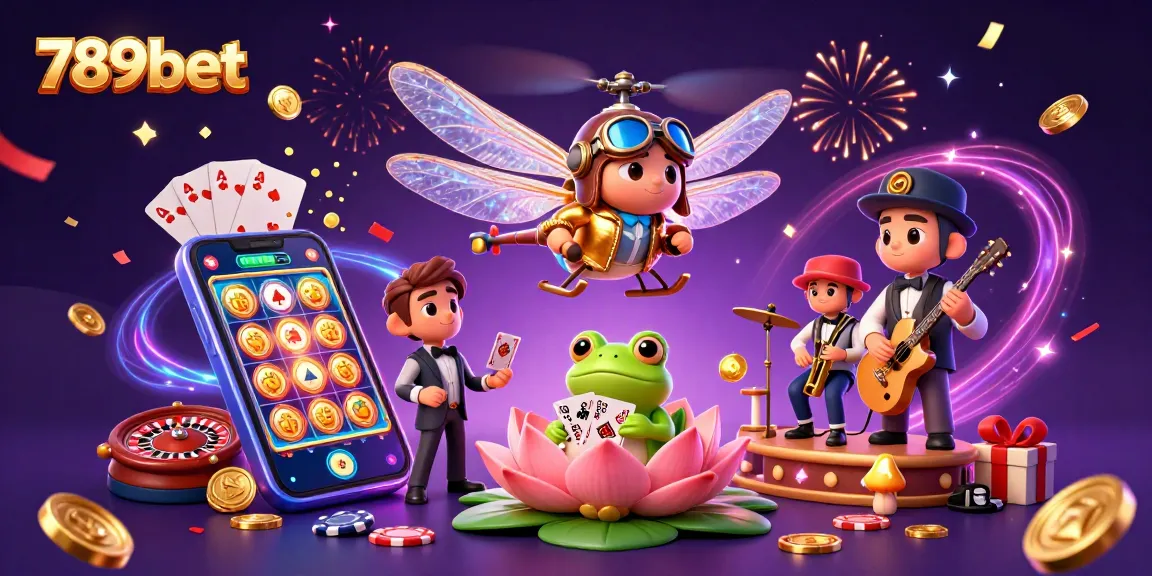 Experience thrilling wins at 789bet with a vibrant casino scene featuring fun characters and games.