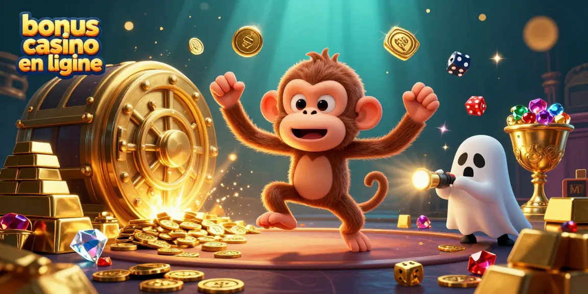 Profitez d'un bonus casino en ligne avec un monkey poltergeist amusant jonglant dans une ambiance énergétique.