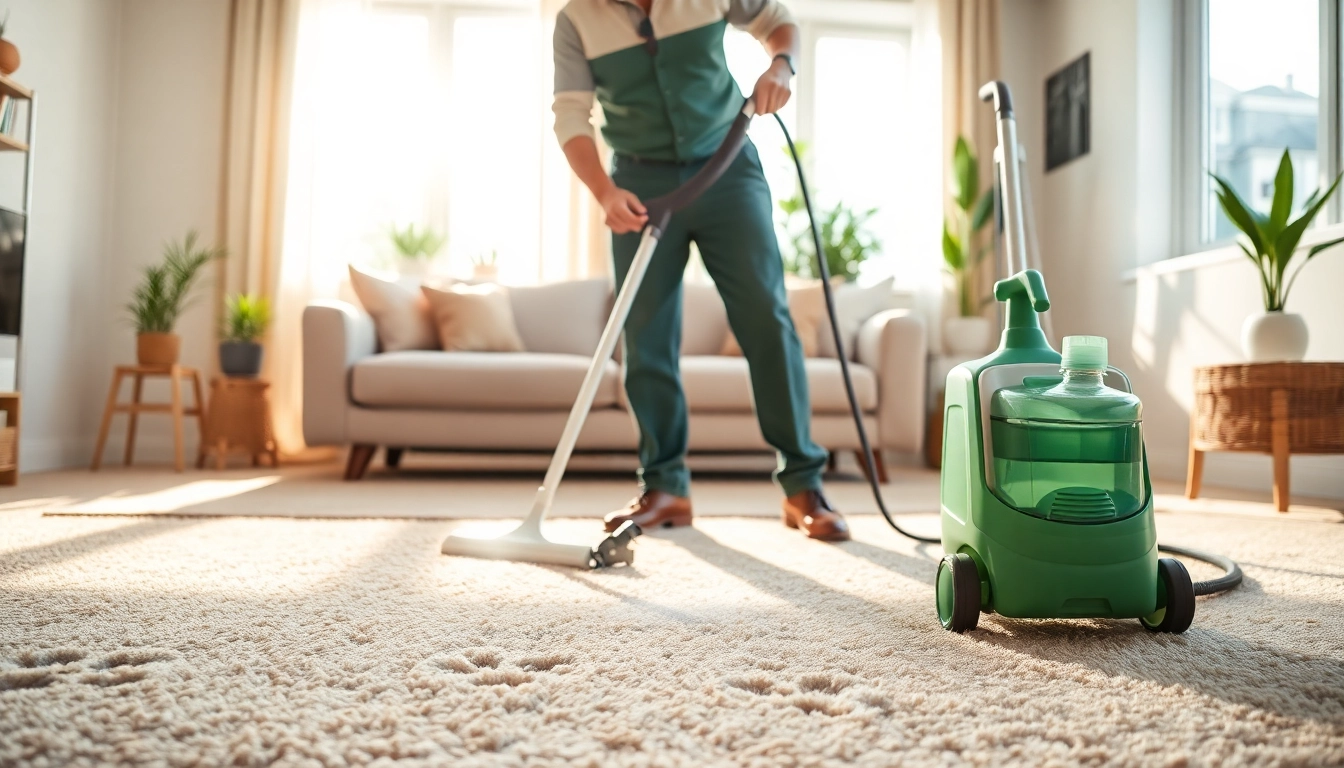 Engaging in effective pet odor carpet cleaning with eco-friendly techniques in a cozy living space.