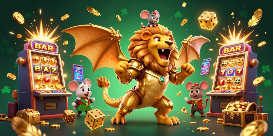 Experience thrilling RTP slot gameplay with exciting golden chimera and jackpot visuals in an enchanting casino world.