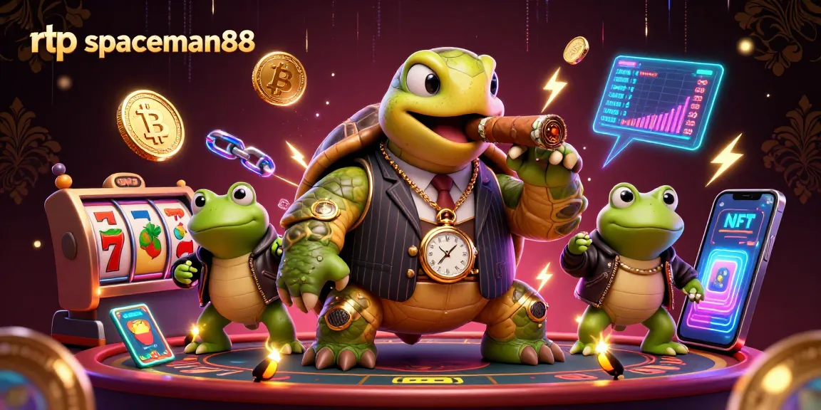 Experience the excitement of rtp spaceman88 with vibrant slots and characters in a dynamic casino scene.