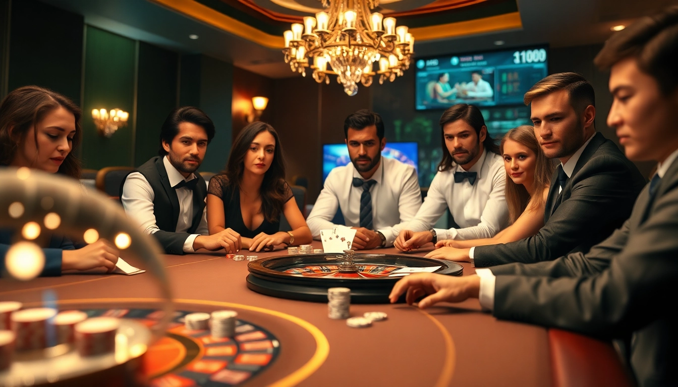 Découvrez l'excitation d'un casino en ligne Français de luxe avec des tables de poker professionnelles et des visuels de jeu élégants.