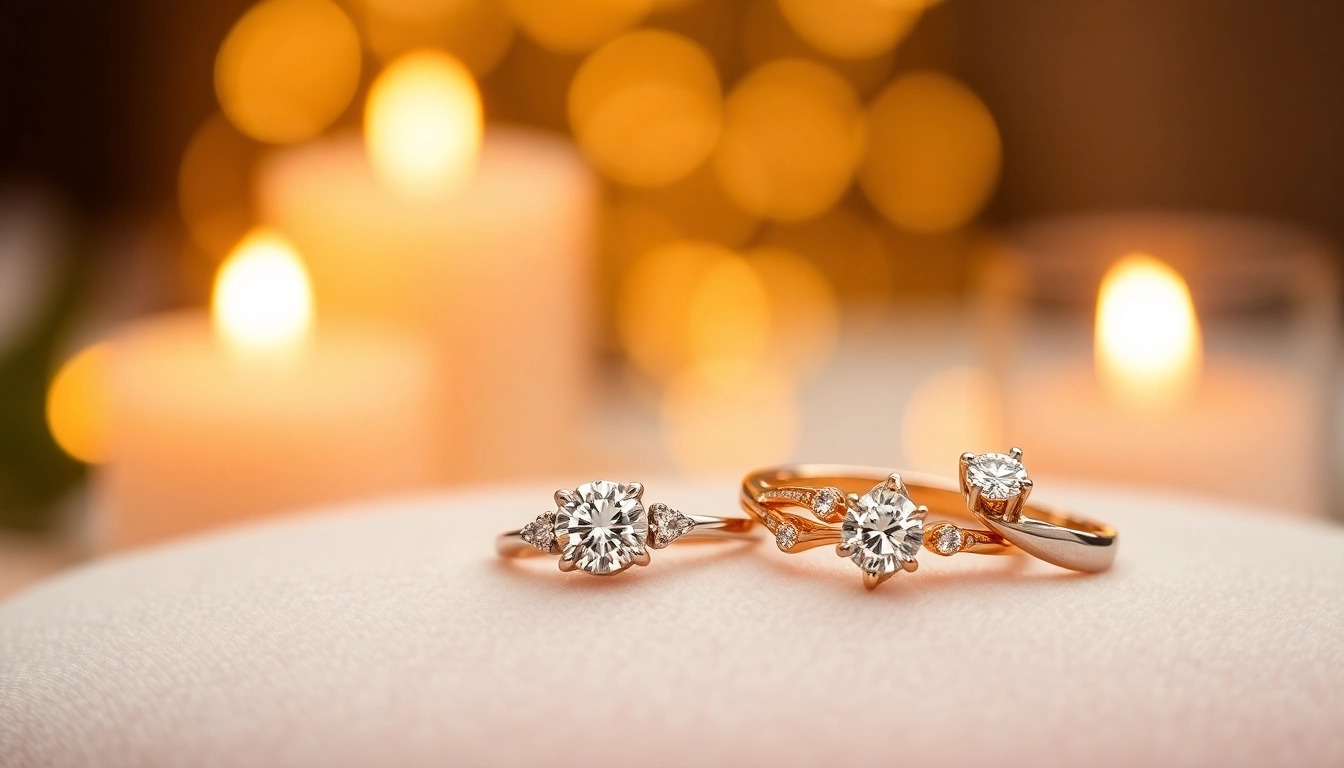 Showcase stunning couple rings featuring intricate designs and sparkling diamonds.