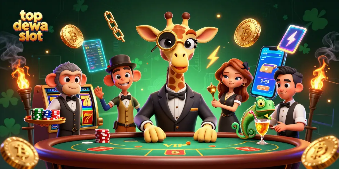 Menggambarkan top dewa slot, simbol keberuntungan di dunia judi slot online dengan karakter animasi.