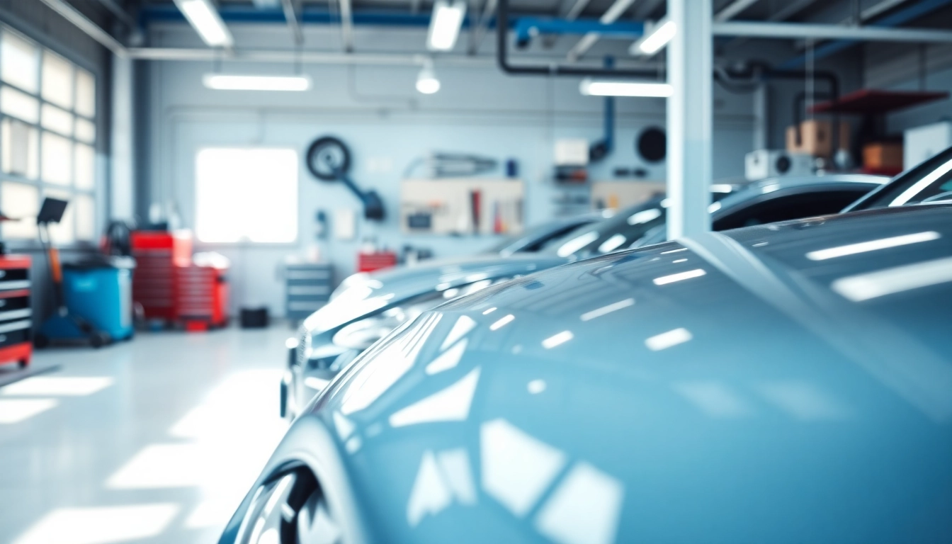 Experience exceptional car detailing near me in a bright and modern workshop setting.