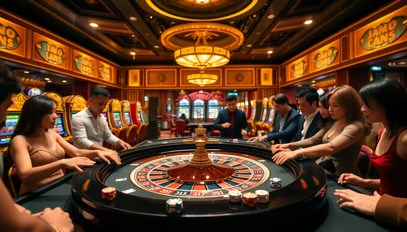 Experience the thrill of winning at mm88 com with vibrant casino action and players enjoying their luck.
