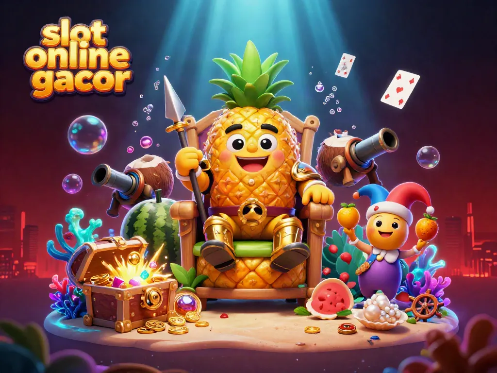 Experience the excitement of slot online gacor with vibrant characters and dynamic game elements in a captivating casino scene.