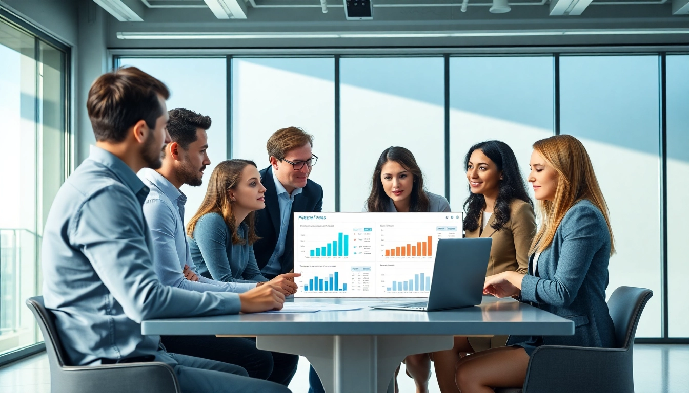 Analyze competitor pricing strategies through a collaborative team discussion in a bright office.