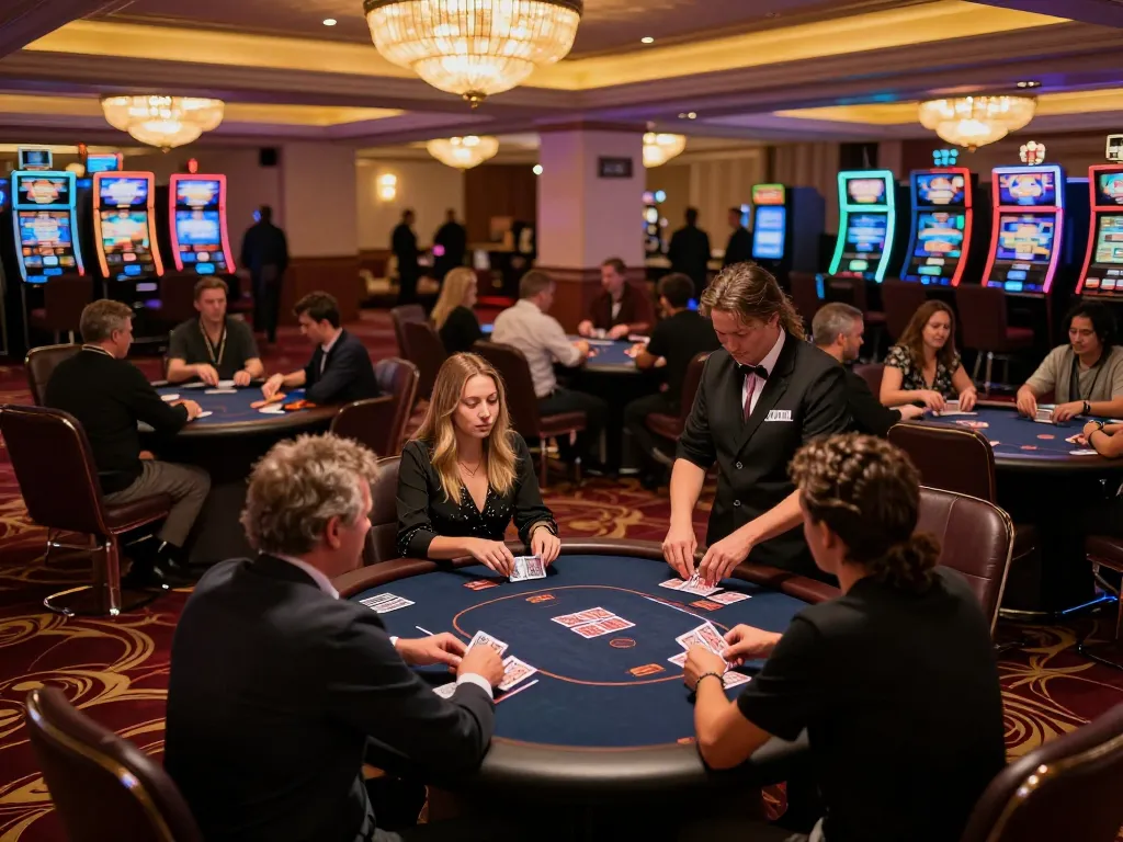 Experience the excitement of cm88-yu at a luxury casino with engaged players and vibrant gaming atmosphere
