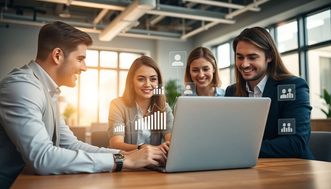 Engaging with linkedin lead scraping software for effective lead generation in a modern office