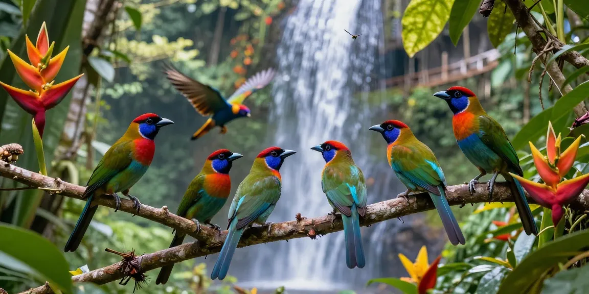 A unique tropical bird representing unusual species featured by rokok88 rtp in a vibrant jungle setting.
