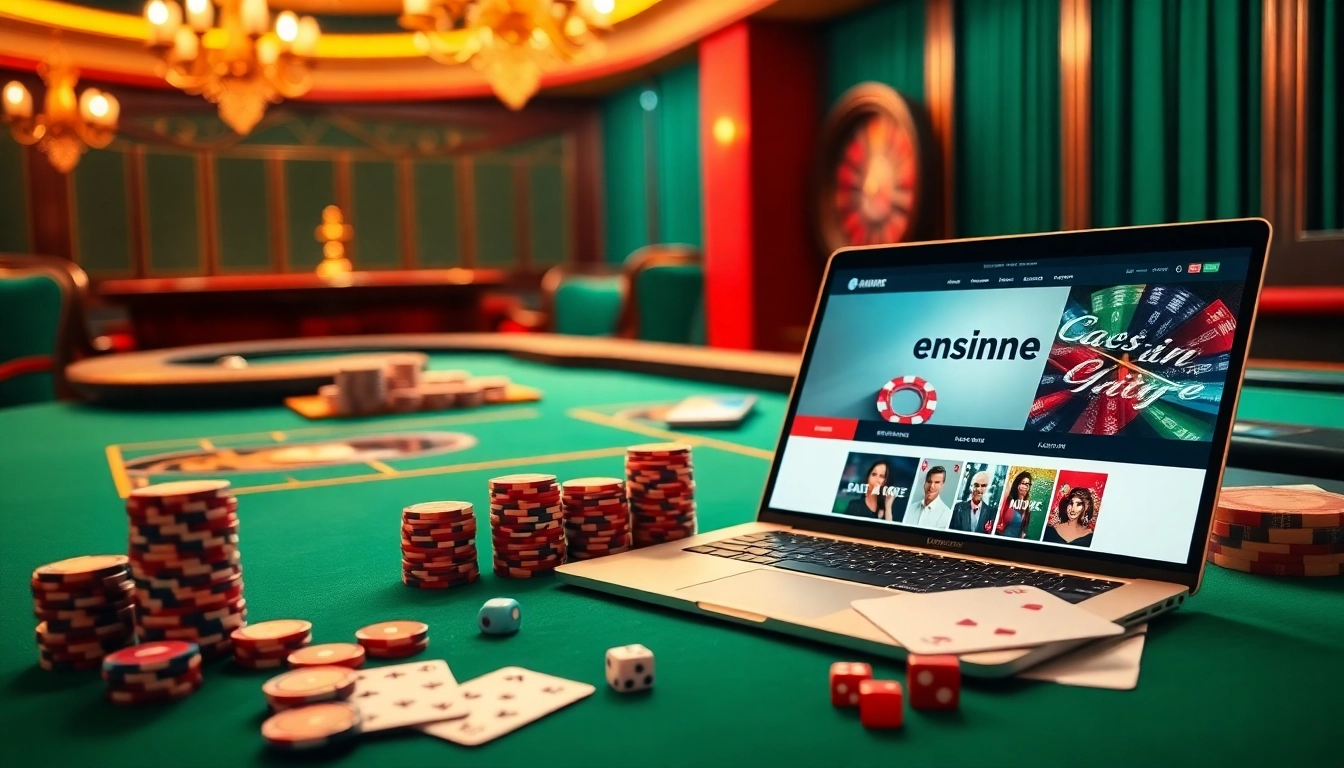 Vivez l'excitation des paris avec le casino en ligne à des tables luxueuses et des éléments de jeu vibrants.