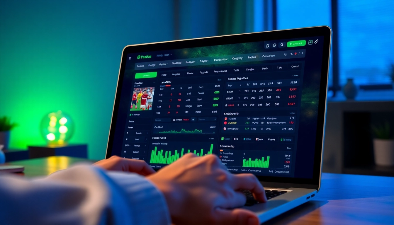Dynamic interface showing tỷ lệ kèo and live scores for sports betting enthusiasts.
