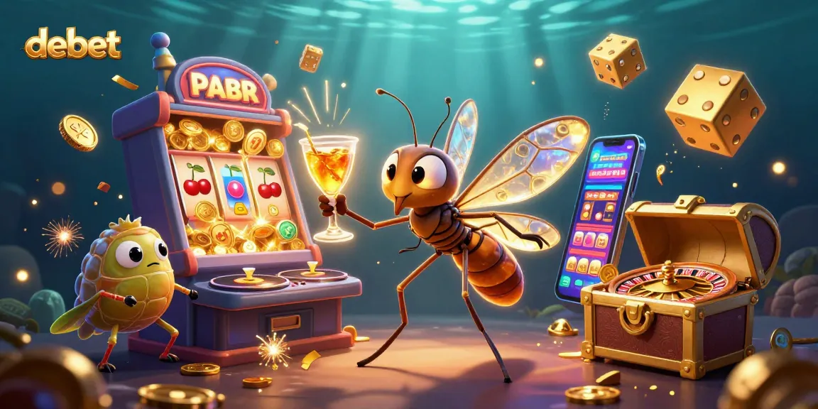 Experience the thrilling debet casino world with a vibrant 3D illustration full of excitement and colorful games.