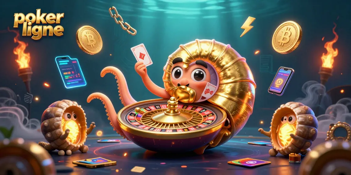 Joue au poker en ligne avec des cartes et des compagnons ammonites dans un cadre captivant.