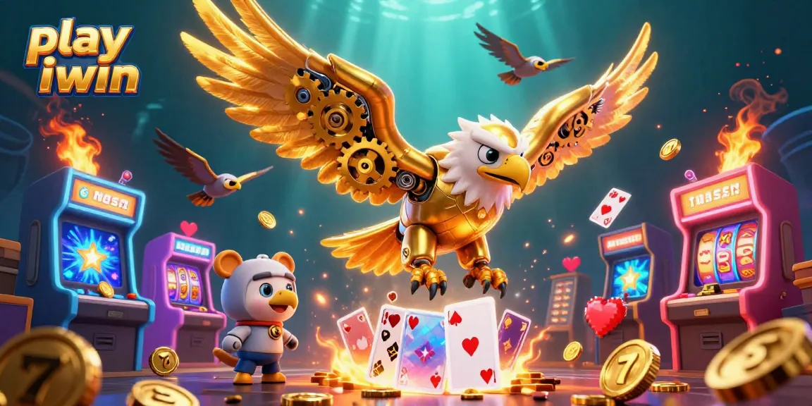 Experience the thrill to play iwin with vibrant gaming elements and dynamic golden eagle characters.