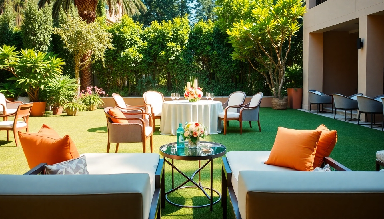 Beautiful chair rentals set in an elegant outdoor environment, perfect for events.
