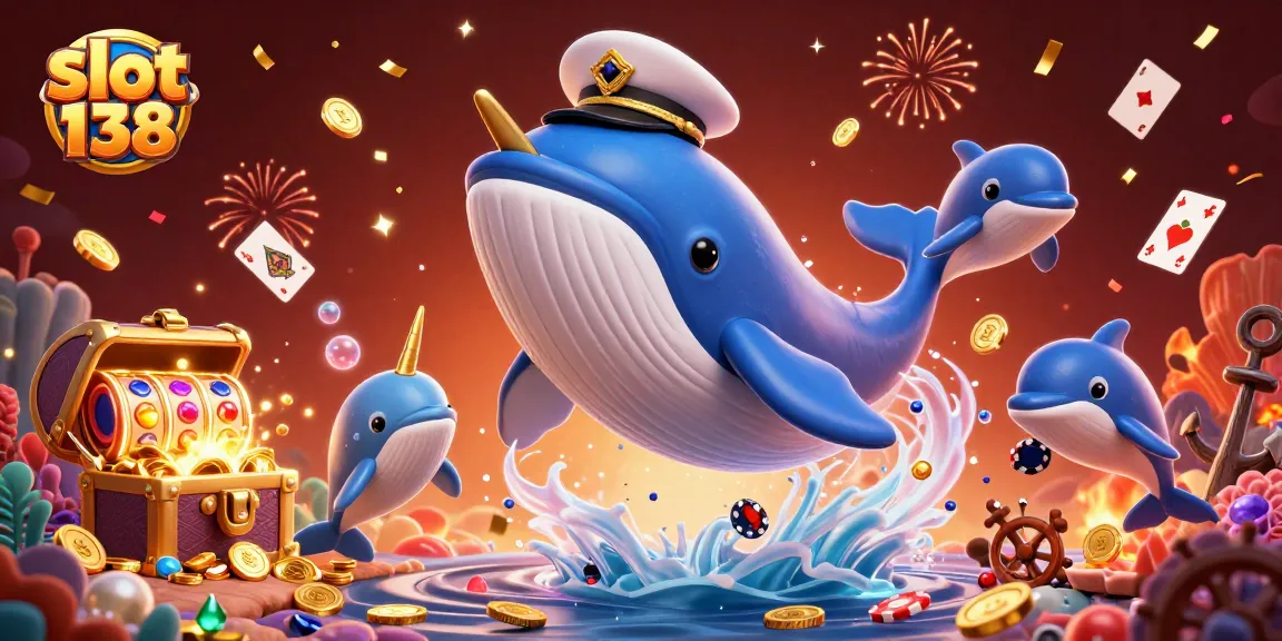 Engage with thrilling slot 138 action featuring a dynamic underwater scene with playful casino elements.