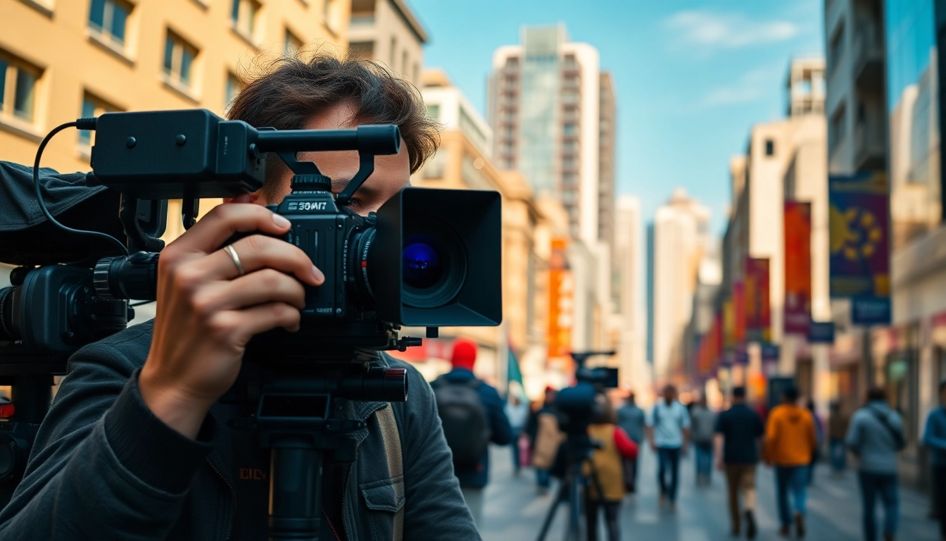 Creating dynamic shots in cinematic video production with a skilled cinematographer at work.