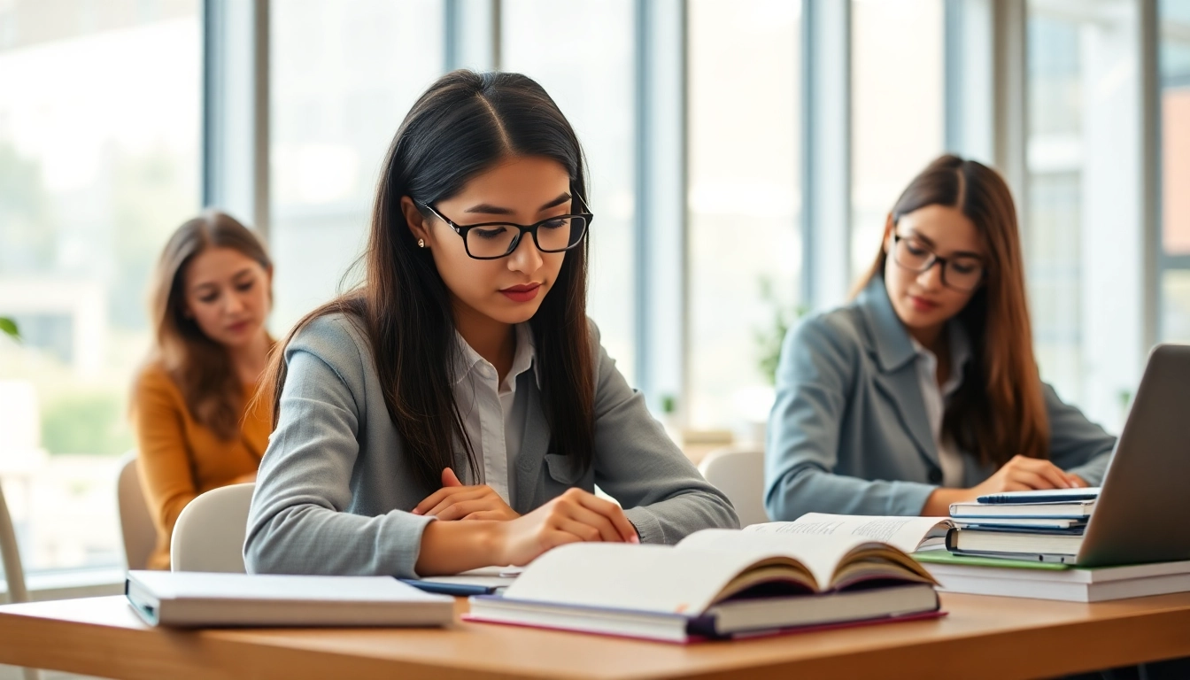Hire professional TOEFL test takers for hire engaged in focused study.