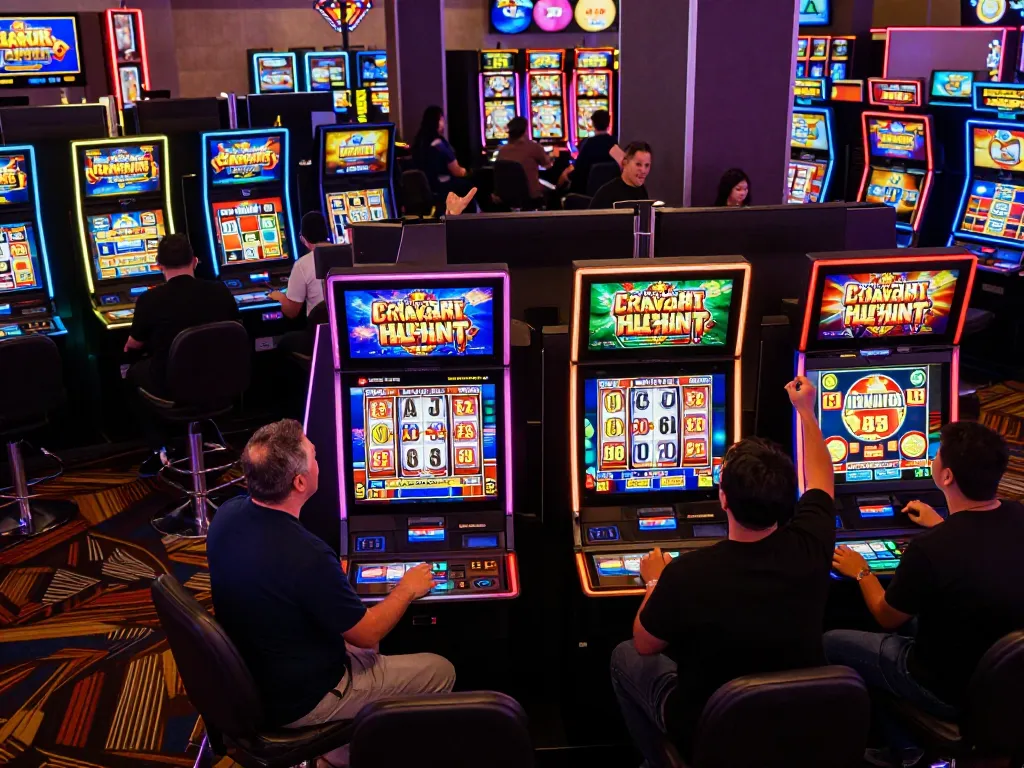Experience the thrill of winning on the slot server thailand amidst colorful casino lights.