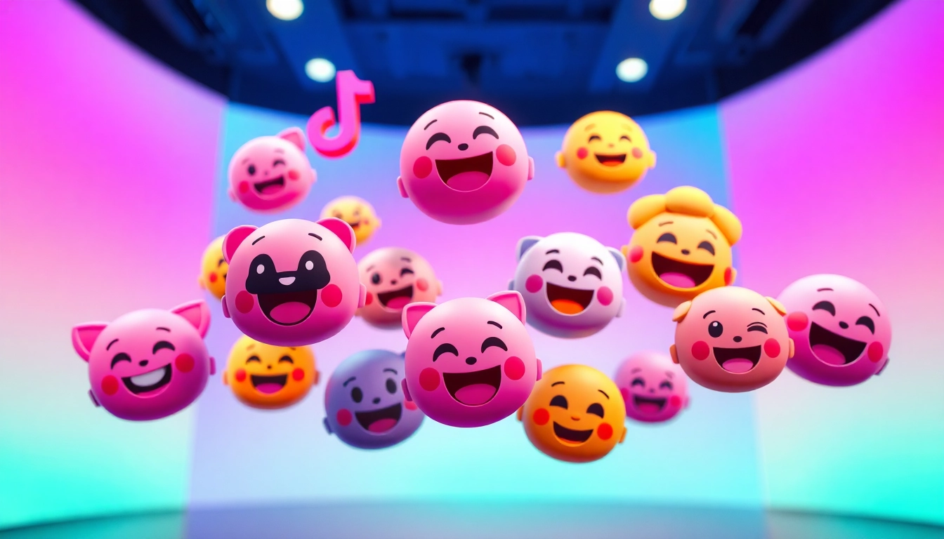 Engaging visual of TikTok emojis showcasing their playful designs and vibrant colors.