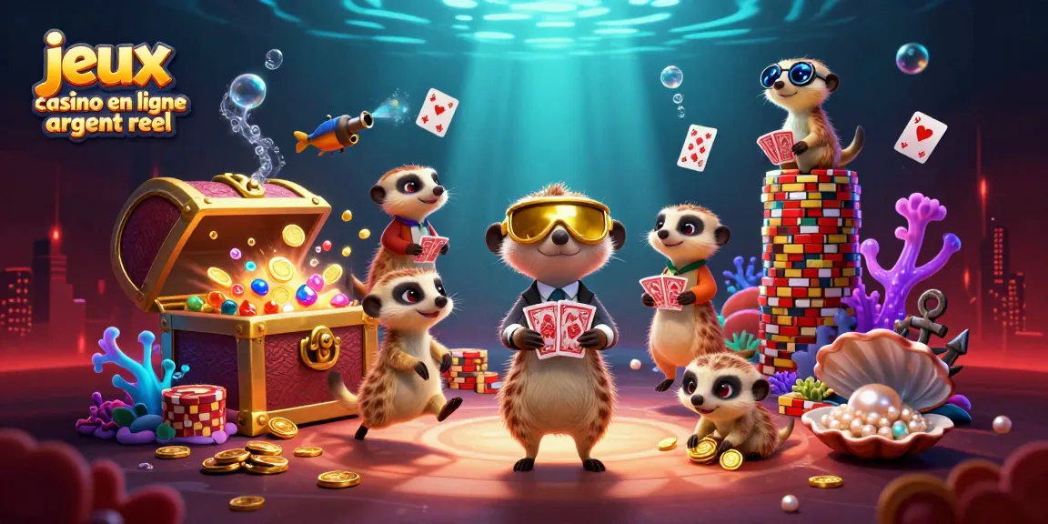 Jouez chez un casino en ligne argent réel avec des suricates animés gérant une opération ludique.