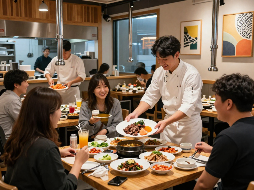 강남 달토에서 즐기는 전통 한식과 활기찬 식사 분위기