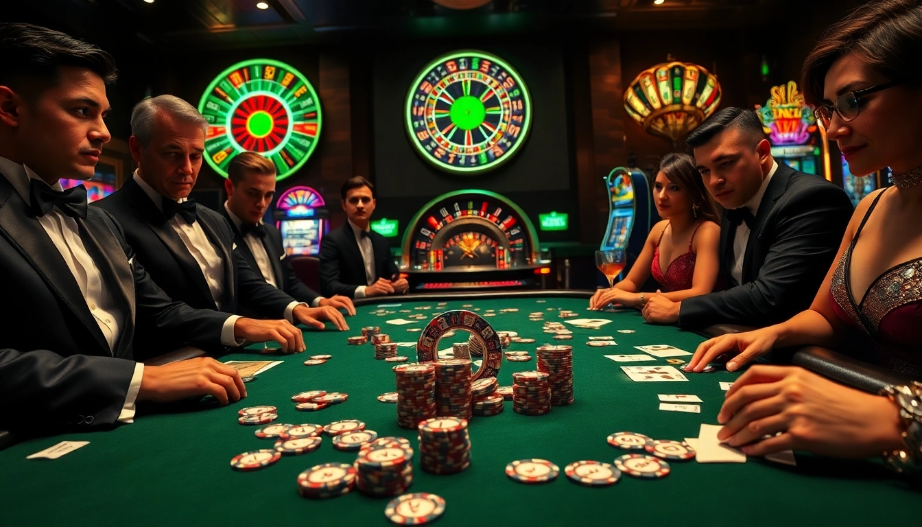 Exciting gambling action at GG88 with poker chips and cards representing strategic bets.