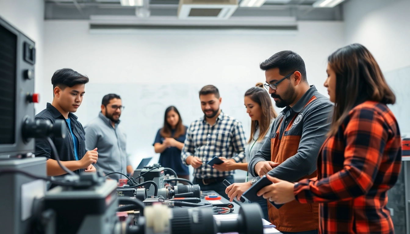 Engaging HVAC technician training session where students learn hands-on skills and techniques.