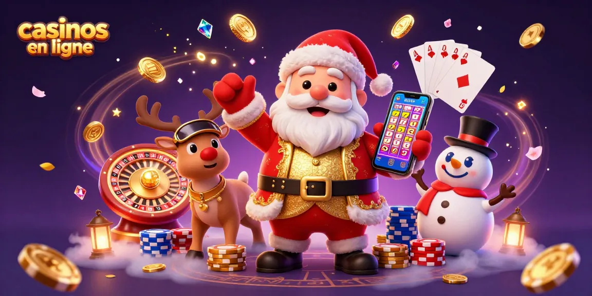 Casinos en ligne : Le Père Noël et ses amis découvrent les jeux de casino avec énergie.