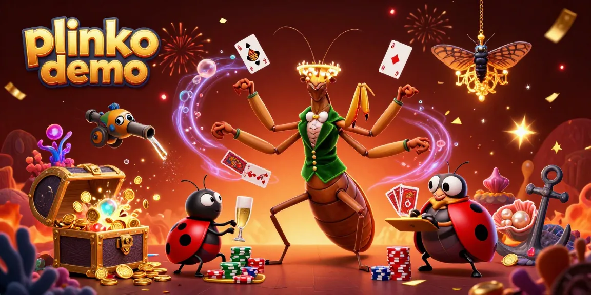 Engage in the thrilling plinko demo gameplay with 3D characters in a vibrant casino atmosphere.