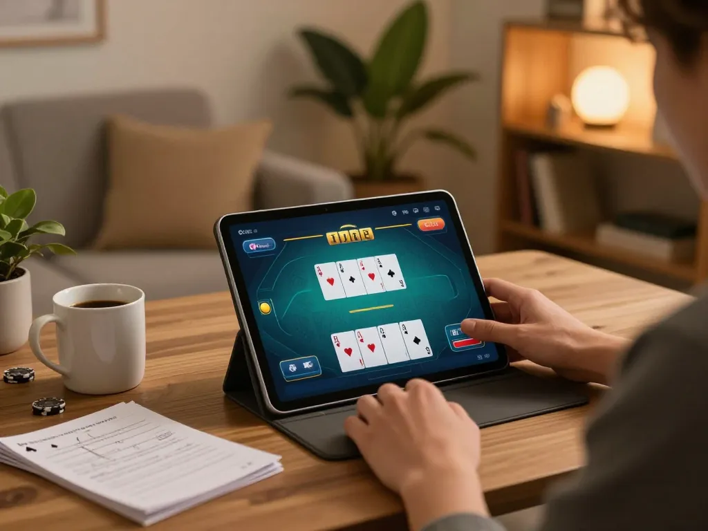 G28 online casino gaming session showcasing a player strategizing during poker.
