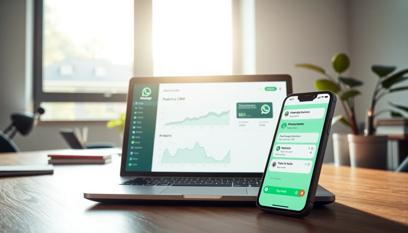 Optimize your business using WhatsApp Business CRM analytics in a modern workspace.