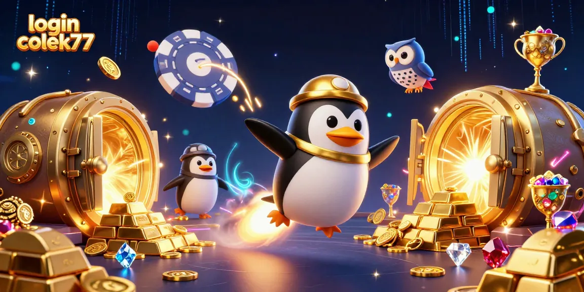 Experience the thrill of winning with the login colek77 3D illustration featuring rich casino elements.
