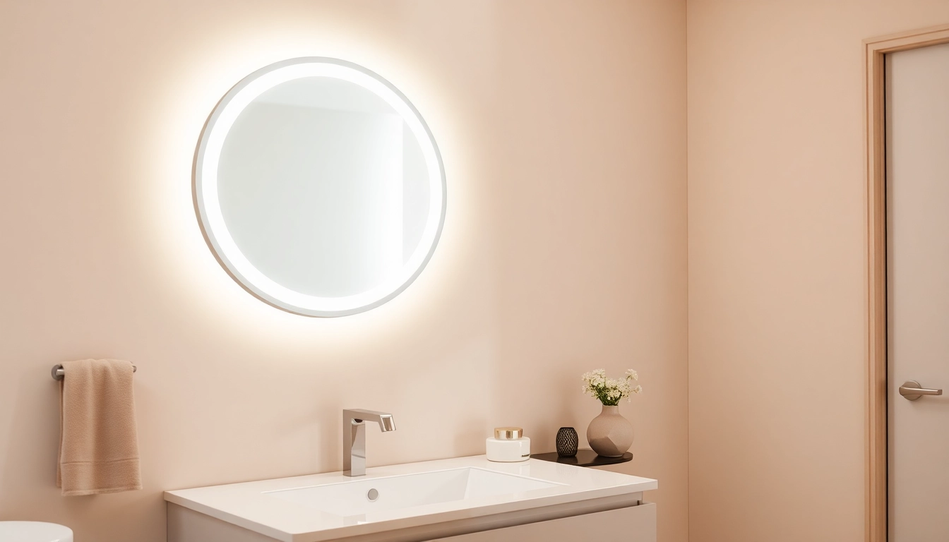 Reflect stunning light with this mirror light mirror enhancing a modern bathroom's elegance.