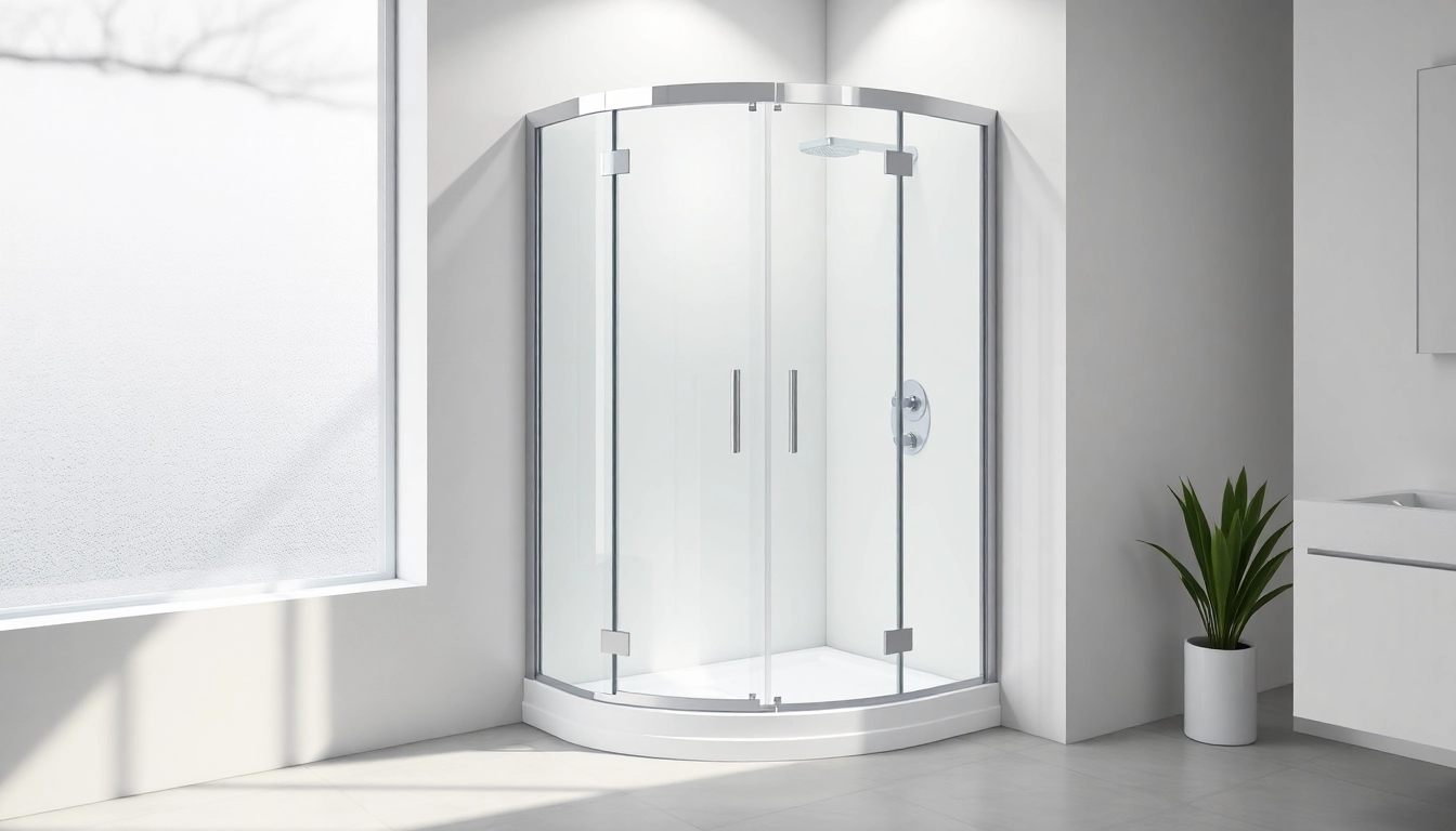 Duschkabine 90x90 komplett in modernem Badezimmer, stilvolle Glasdesign und elegante Armaturen.