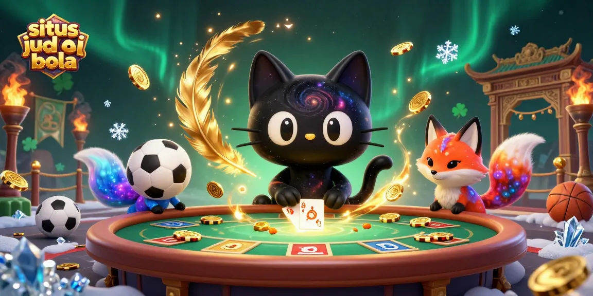 Engage in sports betting excitement with situs judi bola at a cosmic casino setting.