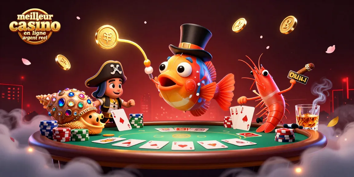 Jouez au meilleur casino en ligne argent réel avec une scène dynamique illustrant l'anguille-lanterne et des personnages fantastiques.