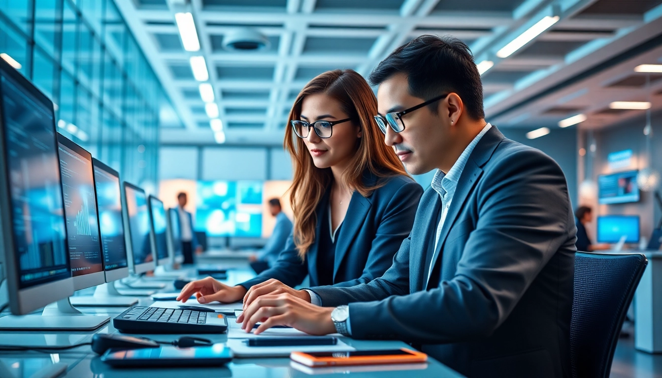Empowered assistant for enterprise enhances productivity in a modern office setting.