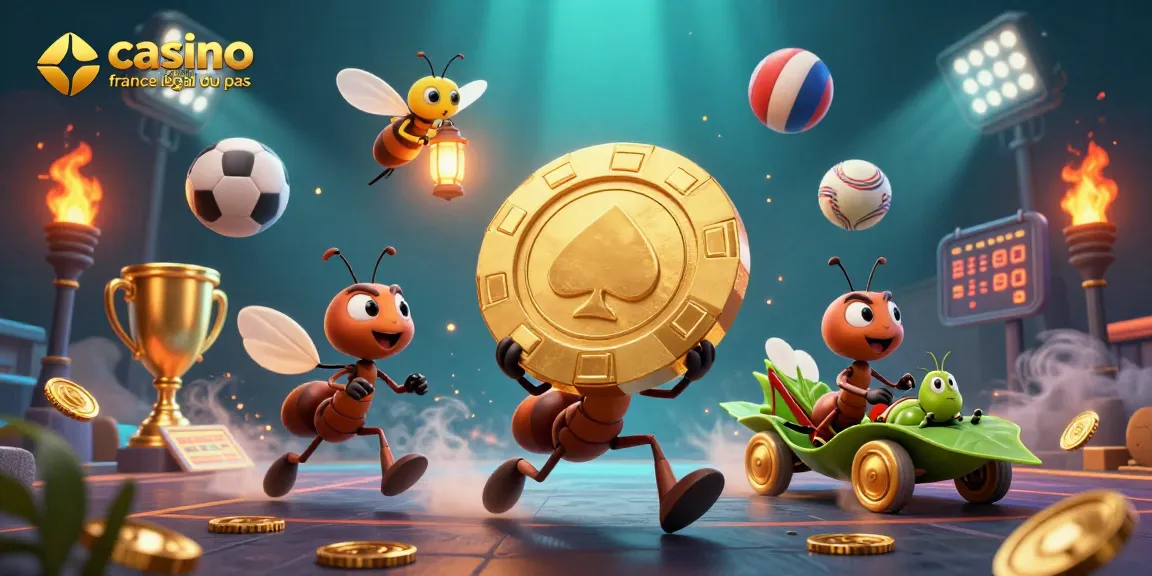 Jouer au casino en ligne France légal ou pas avec un visuel dynamique illustrant l'excitation du jeu.