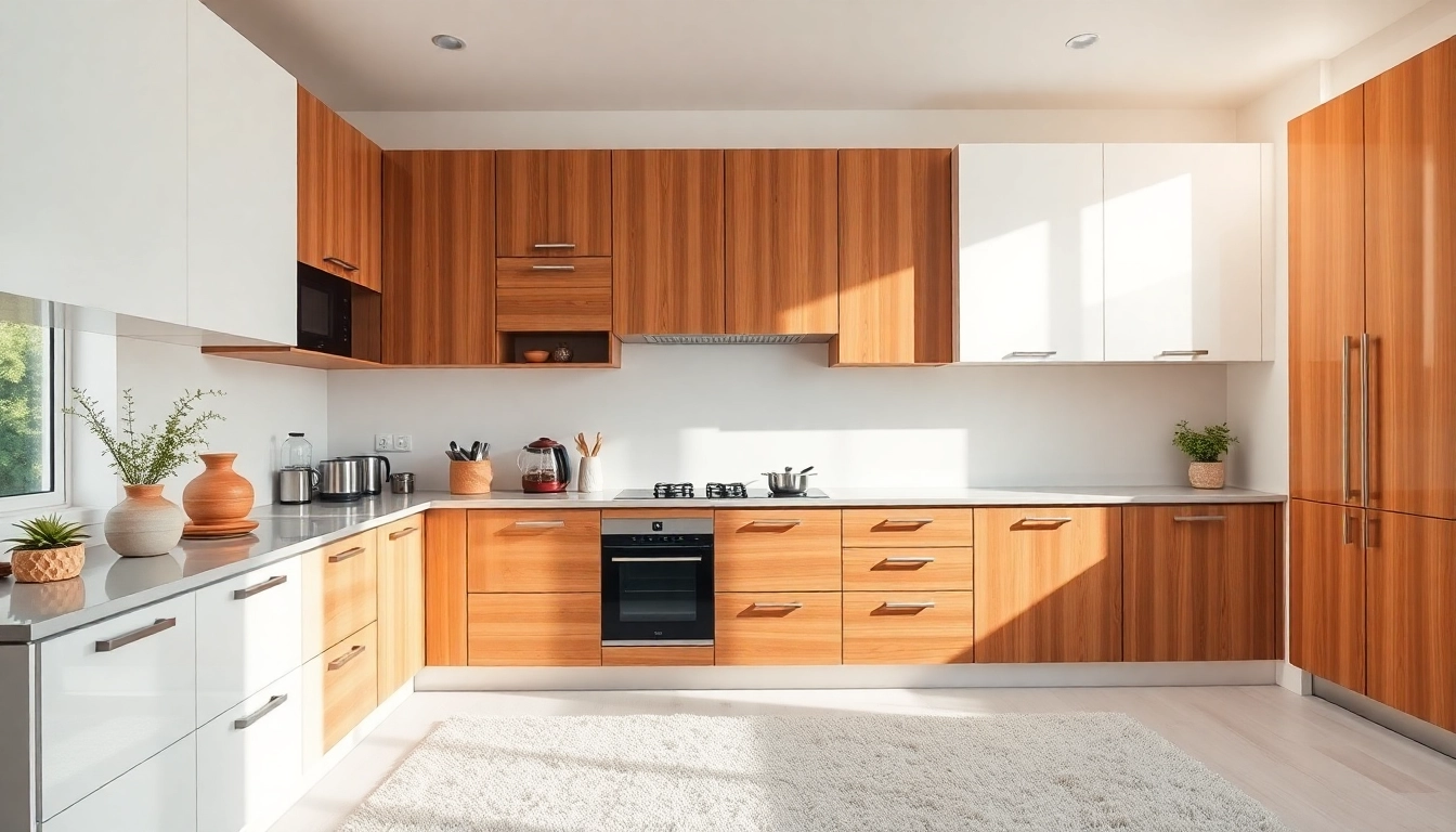 Revamped cabinetry highlighting Cabinet Refacing Saint Petersburg FL with rich wood tones and modern design.